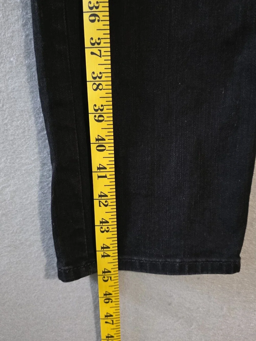 True Religion Mens Black Flap Pockets Rocco Relaxed Skinny Jeans Size 36x33.5
